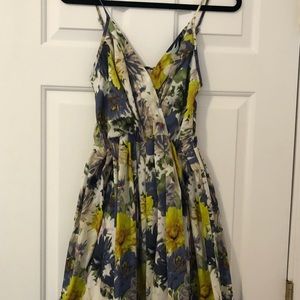 Floral Satin A-Line Dress